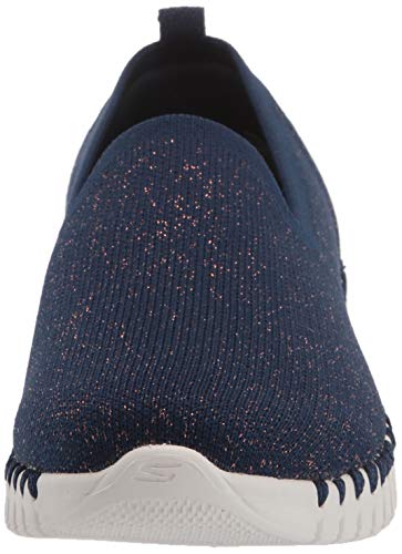 Skechers Performance Go Walk Smart-Oracle, Zapatillas Mujer, Multicolor (NVY Black Textile/White Trim), 38 EU