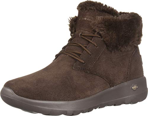 Skechers Performance On-The-Go Joy-Lush, Botines Mujer, Negro (Choc Black Suede/Trim), 38 EU