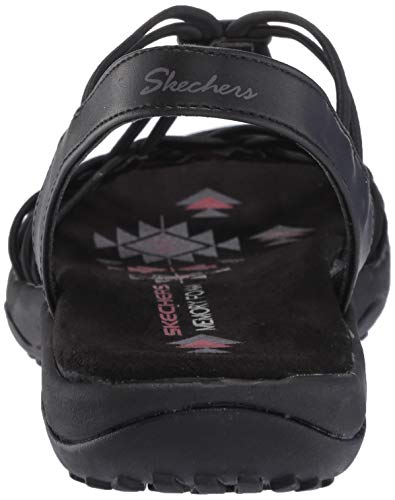 Skechers Reggae Slim-Slip Spliced, Sandalias de Talón Abierto Mujer, Negro Black Blk, 41 EU