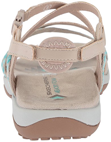 Skechers Reggae Slim-Vacay, Sandalias de Talón Abierto Mujer, Beige (Taupe), 39 EU