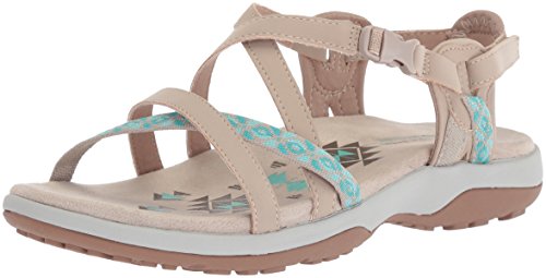 Skechers Reggae Slim-Vacay, Sandalias de Talón Abierto Mujer, Beige (Taupe), 39 EU