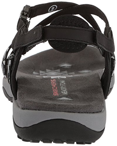 Skechers Reggae Slim-Vacay, Sandalias de Talón Abierto Mujer, Negro (Black Blk), 37 EU