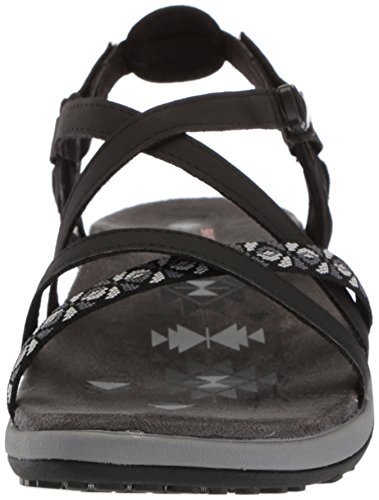 Skechers Reggae Slim-Vacay, Sandalias de Talón Abierto Mujer, Negro (Black Blk), 37 EU