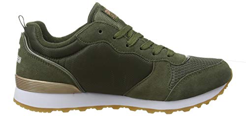 Skechers Retros-OG 85-Goldn Gurl, Zapatillas Mujer, Multicolor (OLV Black Suede/Nylon/Mesh/Rose Gold Trim), 38 EU