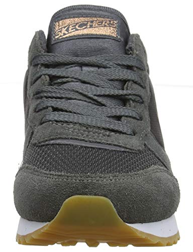 Skechers Retros-OG 85-Goldn Gurl, Zapatillas Mujer, Negro (CCL Black Suede/Nylon/Mesh/Rose Gold Trim), 38 EU