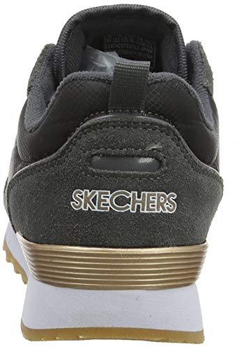Skechers Retros-OG 85-Goldn Gurl, Zapatillas Mujer, Negro (CCL Black Suede/Nylon/Mesh/Rose Gold Trim), 38 EU