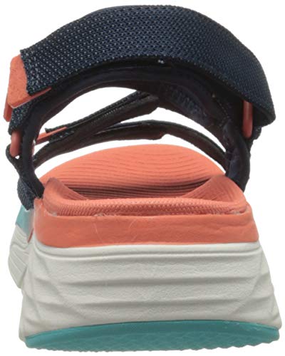 Skechers - Sandalias deportivas acolchadas para mujer Skechers Max Cushioning, Azul (Azul marino/multicolor), 42 EU