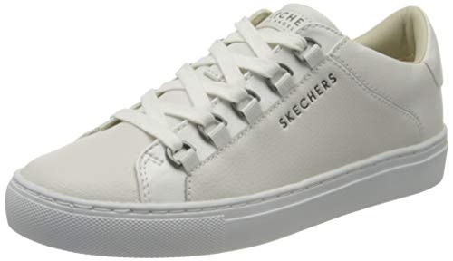 Skechers Side Street-Core-Set, Zapatillas Mujer, Multicolor (Wht Black Leather/Patent Leather Trim #L), 39 EU