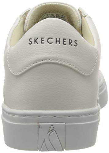 Skechers Side Street-Core-Set, Zapatillas Mujer, Multicolor (Wht Black Leather/Patent Leather Trim #L), 41 EU