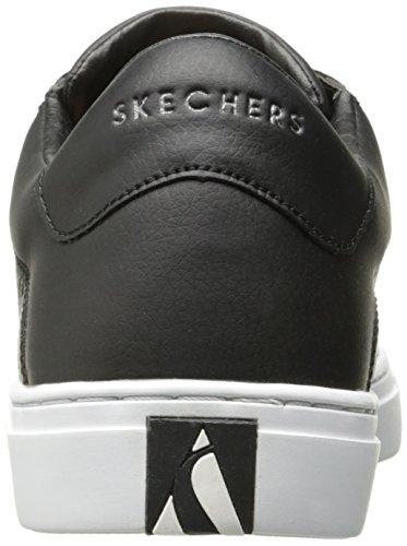 Skechers Side Street-Core-Set, Zapatillas Mujer, Negro (BLK Black Leather/Patent Leather Trim #L), 36.5 EU