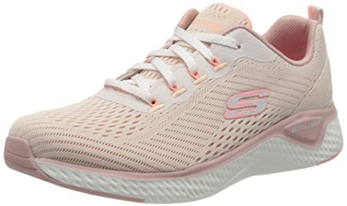 Skechers Solar Fuse Cosmic View, Zapatillas Mujer, Rosa Claro Malla Rosa Claro Borde Rosa Ltpk, 40 EU