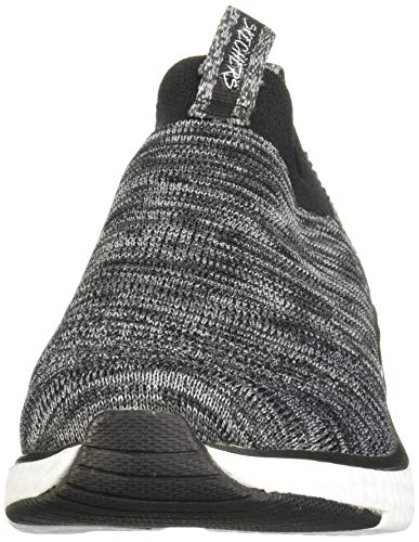 Skechers Solar Fuse-Lite Joy, Zapatillas Mujer, Negro (BKW Black & White Knit Mesh/Trim), 38 EU