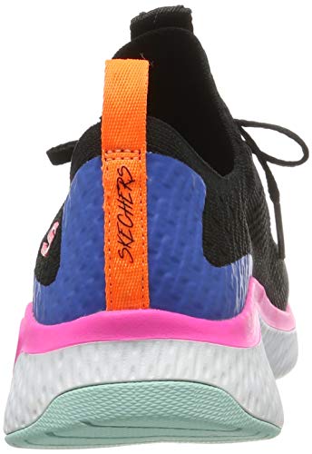 Skechers Solar Fuse, Zapatillas Deportivas Mujer, Negro (BKMT Black Knit Mesh/Multi Trim), 36 EU