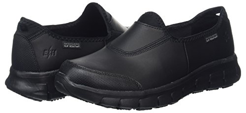 Skechers Sure Track, Zapatos de Trabajo Mujer, Negro (BBK Black Leather), 39 EU