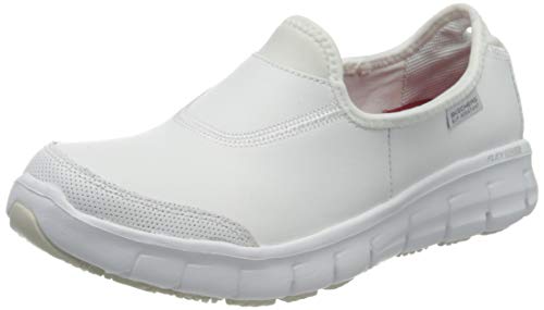 Skechers Sure Track, Zapatos para Profesionales Sanitarios Mujer, Blanco, 40 EU