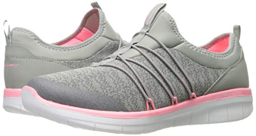 Skechers Synergy 2.0-Simply Chic, Zapatillas sin Cordones Mujer, Multicolor (GYPK Black Knit Mesh/Durabuck/Multi Trim), 37.5 EU