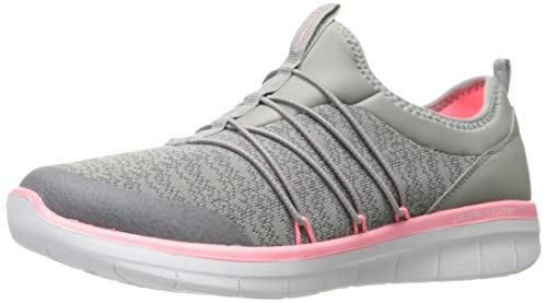 Skechers Synergy 2.0-Simply Chic, Zapatillas sin Cordones Mujer, Multicolor (GYPK Black Knit Mesh/Durabuck/Multi Trim), 37.5 EU