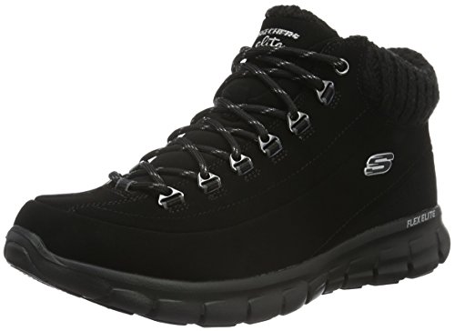 Skechers Synergy-Winter Nights, Botas Mujer, Negro (Black), 38 EU