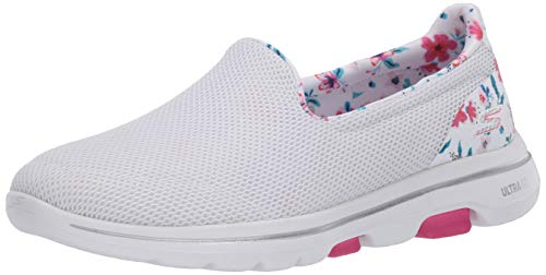 Skechers Tenis Go Walk 5-124004 para mujer, blanco (Blanco/Multi), 36.5 EU