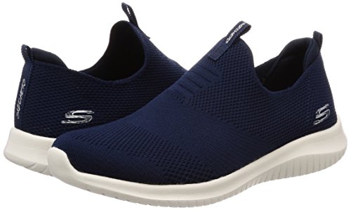 Skechers Ultra Flex-First Take, Zapatillas sin Cordones Mujer, Multicolor (NVY Black Knit Mesh/Trim), 39 EU
