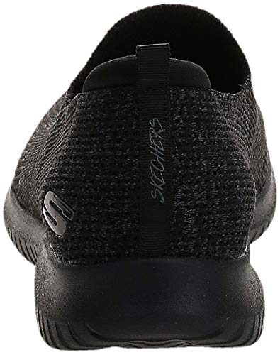 Skechers Ultra Flex-Harmonious, Zapatillas sin Cordones Mujer, Negro (BBK Black Mesh/Trim), 38 EU