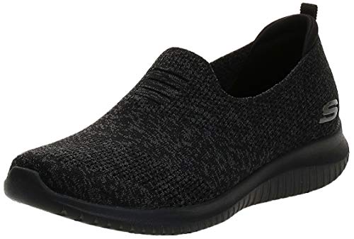 Skechers Ultra Flex-Harmonious, Zapatillas sin Cordones Mujer, Negro (BBK Black Mesh/Trim), 38 EU