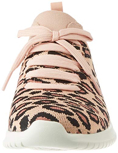 Skechers Ultra Flex Safari Tour, Zapatillas Mujer, Marrón Tan Negro Knit Mesh Off White Trim Tnbk, 37 EU