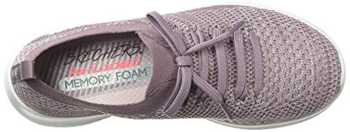Skechers Ultra Flex, Zapatillas sin Cordones Mujer, Morado (LAV Black Knit Mesh/Trim), 36 EU