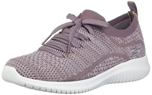 Skechers Ultra Flex, Zapatillas sin Cordones Mujer, Morado (LAV Black Knit Mesh/Trim), 36 EU