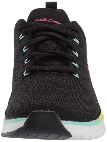 Skechers Ultra Groove Pure Vision, Zapatillas Mujer, Negro Negro Malla Multi Trim Bkmt, 38 EU