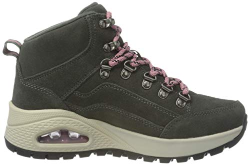 Skechers UNO Rugged, Botas Cortas al Tobillo Mujer, Durasuede Ante Oliva, 41 EU