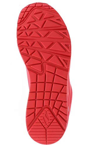 Skechers Uno Stand On Air, Zapatillas Mujer, Rojo (Red Durabuck Red), 38 EU