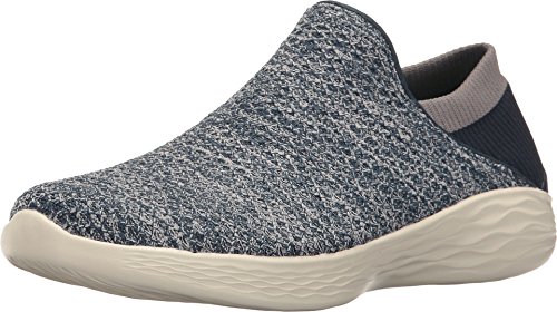 Skechers You, Zapatillas sin Cordones Mujer, Azul (Navy), 37 EU