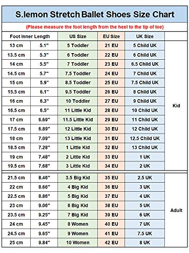 S.lemon Elástico Lona Zapatillas de Ballet Zapatos de Baile para Niños Niñas Mujeres Hombres Blanco (32 EU)