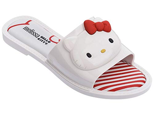 Slipper + Hello Kitty Hello Kitty Chanclas Pala Planas de Mujer Blanco - 39