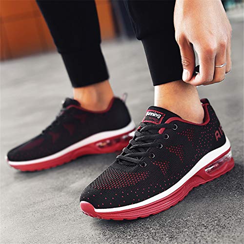 SMARTEN Air Zapatillas de Running,Hombre Mujer Calzado Deportivo Ligero y Transpirable Asfalto Zapatos para Correr Antideslizante Sneakers Negro, Blanco, Amarillo, Azul, Rosa 34-46 EU