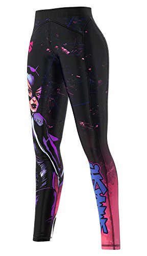 SMMASH Space Cat Deportivos Leggins Largos Mujer, Mallas Deporte Mujer, Yoga, Fitness, Crossfit, Correr, Material Transpirable y Antibacteriano, (S)