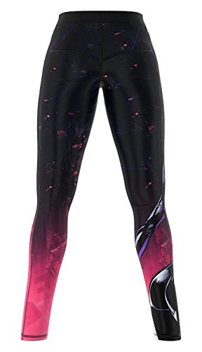 SMMASH Space Cat Deportivos Leggins Largos Mujer, Mallas Deporte Mujer, Yoga, Fitness, Crossfit, Correr, Material Transpirable y Antibacteriano, (S)