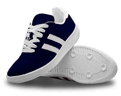 Sneakers de Gamuza Unisexo - Zapatos de Hombre & Mujer & Adolescentes - Calzado informal - Cómodo - Ligero - Para Caminar en Clima Seco - Tallas 42 - Azul