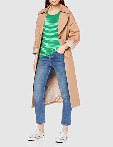 s.Oliver 04.899.32.6022 Camiseta, Verde (Farngrün Stripes 76g3), 36 (Talla del Fabricante: 34) para Mujer