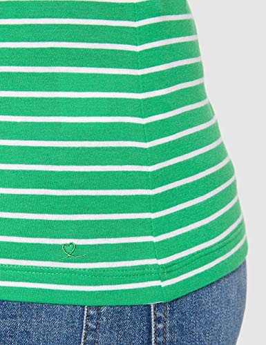 s.Oliver 04.899.32.6022 Camiseta, Verde (Farngrün Stripes 76g3), 36 (Talla del Fabricante: 34) para Mujer