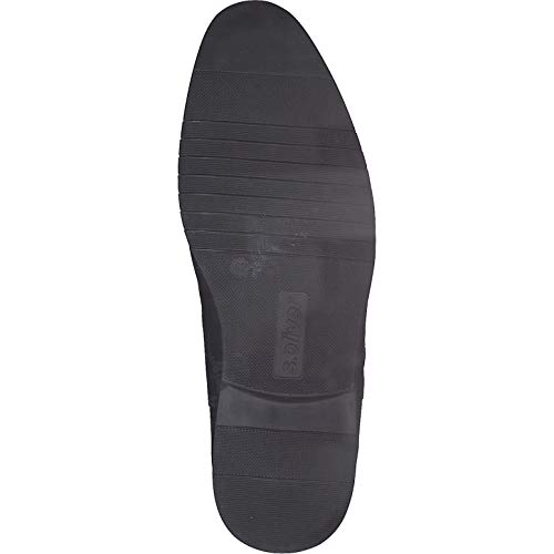 s.Oliver Hombre Botines 15303-23, de Caballero Botas Chelsea, Botas,Botas de Media caña,Botines,botín,Slip on,Plana,Black Leather,44 EU / 9.5 UK