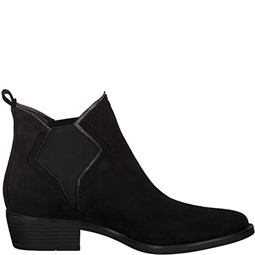 s.Oliver Mujer Botines 25336-23, señora Botas Chelsea, Botas,Botas de Media caña,Botines,botín,Slip on,Plana,Black,40 EU / 6.5 UK