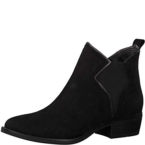 s.Oliver Mujer Botines 25336-23, señora Botas Chelsea, Botas,Botas de Media caña,Botines,botín,Slip on,Plana,Black,40 EU / 6.5 UK