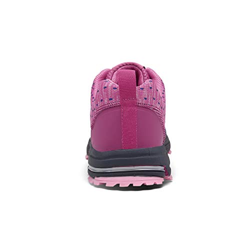 SOLLOMENSI Zapatillas de Hombres Deporte Running Zapatos para Correr Gimnasio Sneakers Deportivas Padel Transpirables Casual Montaña 35 EU A Rosa