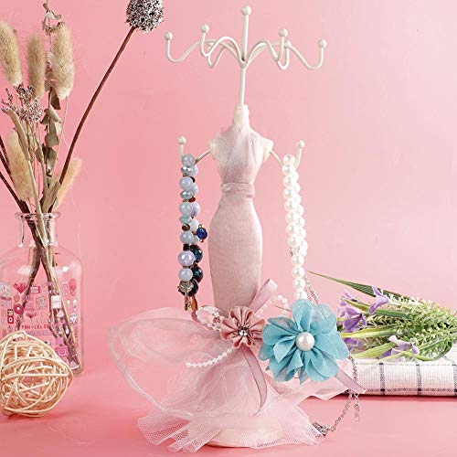 Soporte para Exhibición de Joyas Vestido de Princesa Collar Soporte para Soporte de Joyería Titular de Soporte para Dama Modelo de Zapatos de Tacón Alto Pendiente Collar(Modelo pequeño)