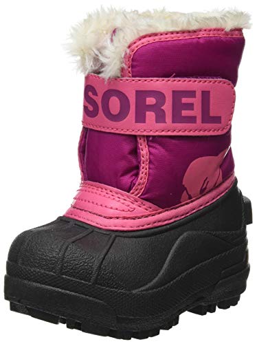 Sorel Toddler Snow Commander, Botas de Invierno Unisex bebé, Rojo (Tropic Pink, Deep Blush), 21 EU