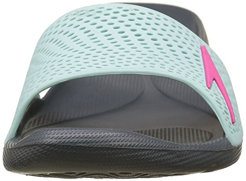 Speedo Atami II Max AF 809188, Chanclas Mujer, Gris/Azul, 35.5 EU