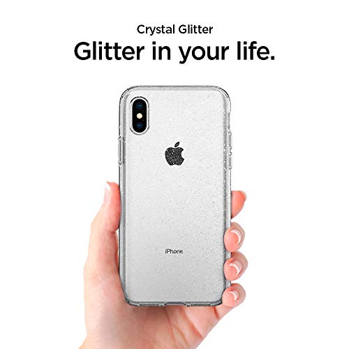 Spigen Funda Liquid Crystal Glitter Compatible con iPhone XS MAX - Crystal Quartz