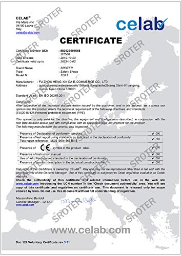 SROTER Mujer Hombre Invierno Botas de Seguridad Trabajo Zapatillas con Puntera de Acero Impermeables Botas de Nieve Zapatos de Trabajo Entrenador Unisex Zapatillas de Senderismo